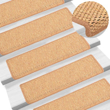 Trapmatten Zelfklevend 15 St Sisal-Look 65X21X4 Cm Oranje 65 x 25 cm orange
