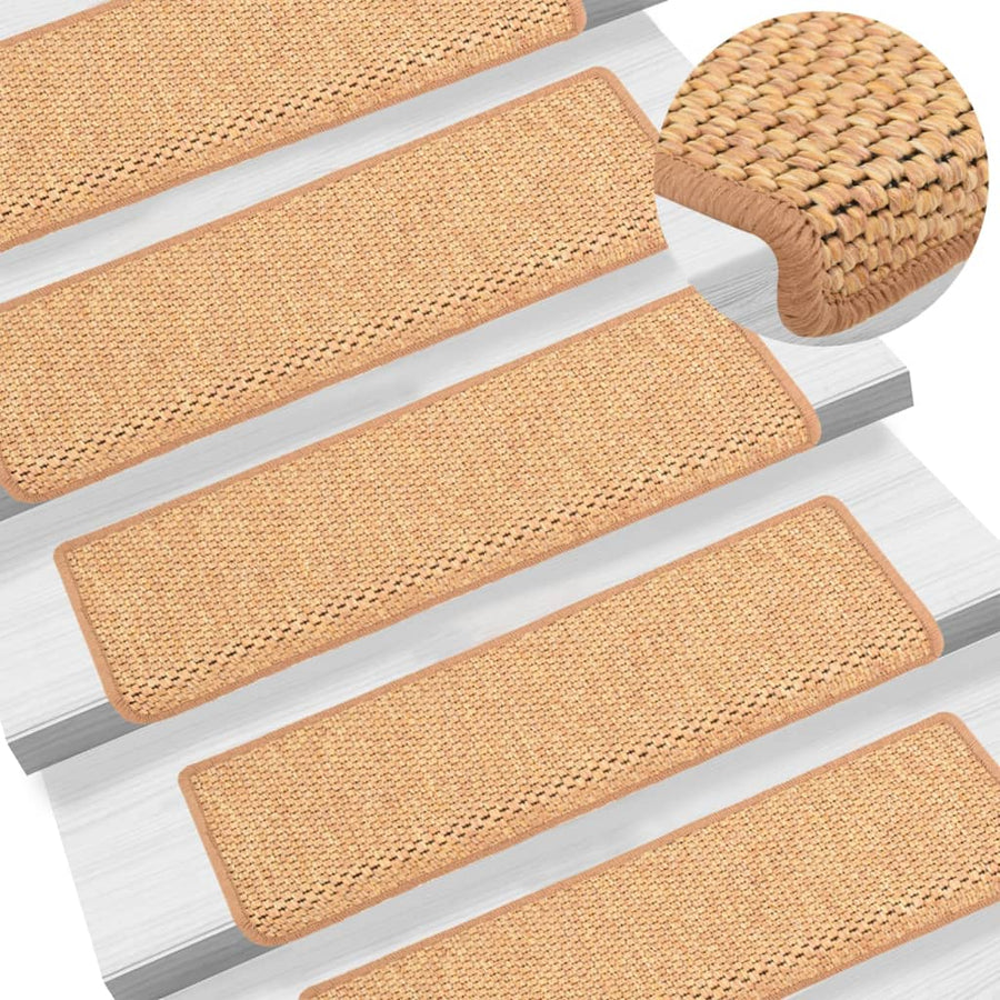 Trapmatten Zelfklevend 15 St Sisal-Look 65X21X4 Cm Oranje 65 x 25 cm orange