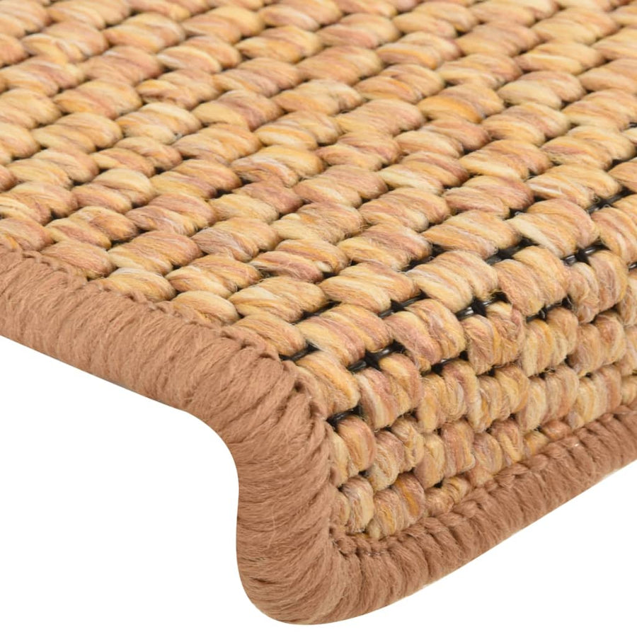 Trapmatten Zelfklevend 15 St Sisal-Look 65X21X4 Cm Oranje 65 x 25 cm orange