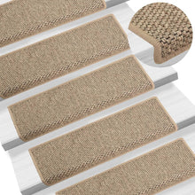Trapmatten Zelfklevend Sisal-Look 65X21X4 Cm Donkerbeige