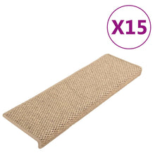 Trapmatten Zelfklevend Sisal-Look 65X21X4 Cm Kleurig Zand