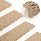 Trapmatten Zelfklevend Sisal-Look 65X21X4 Cm Kleurig Zand