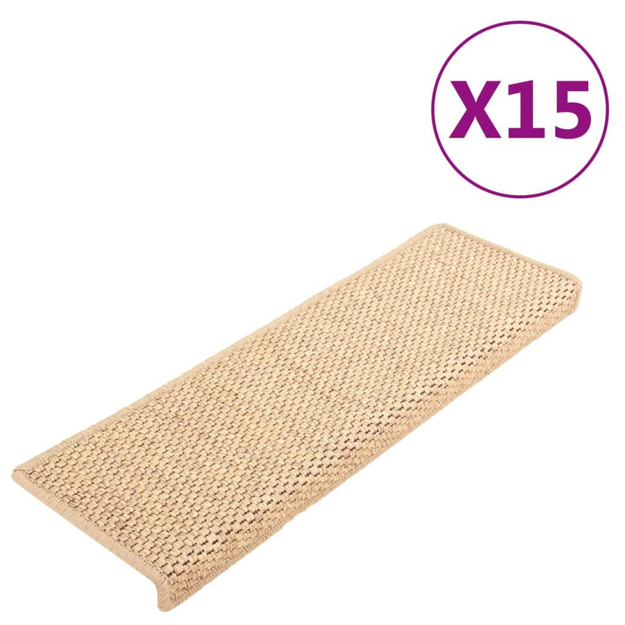 Trapmatten Zelfklevend Sisal-Look 65X21X4 Cm Lichtbeige