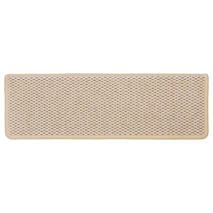 Trapmatten zelfklevend 15 st sisal-look 65x21x4 cm crèmekleurig