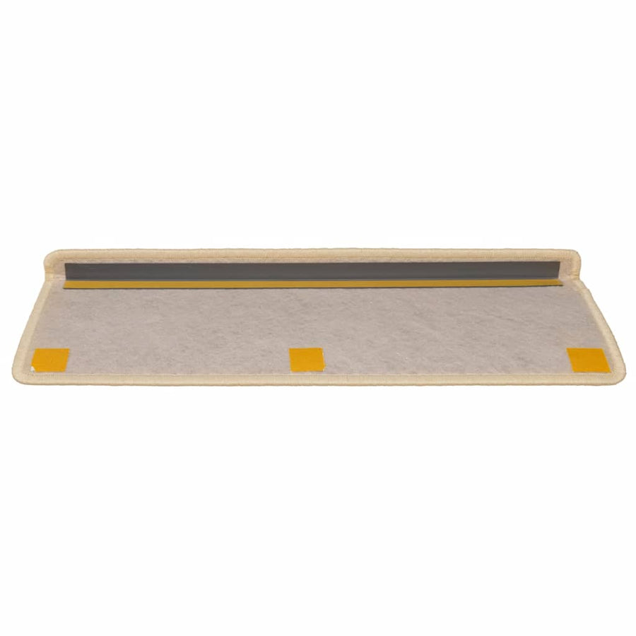 Trapmatten zelfklevend 15 st sisal-look 65x21x4 cm crèmekleurig