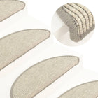 Trapmatten 15 st 56x17x3 cm zilver halfrond