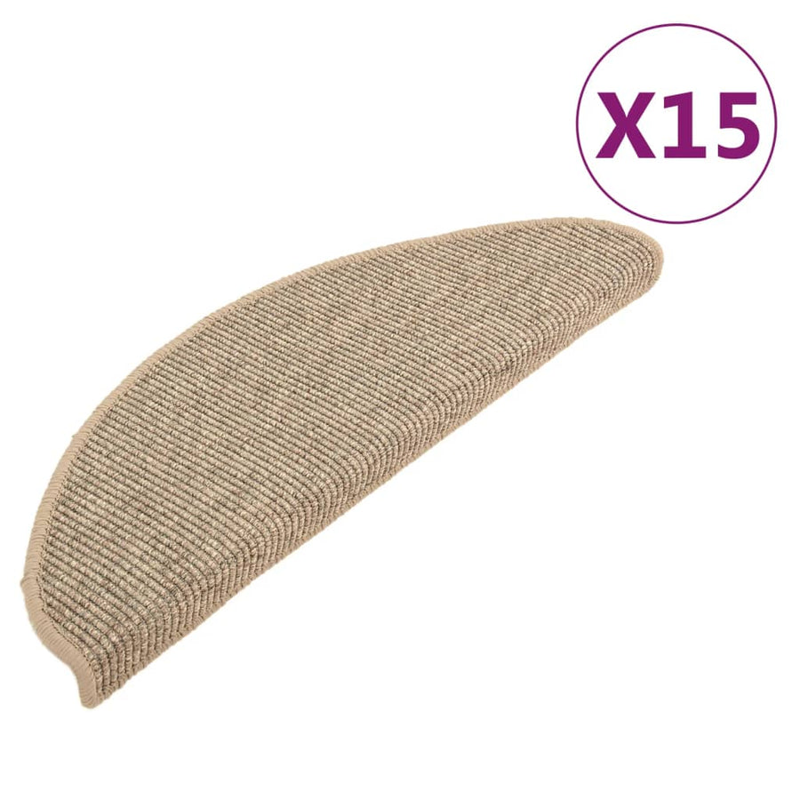 Trapmatten Zelfklevend 15 St 65X21X4 Cm Donkerbeige 65 x 25 cm