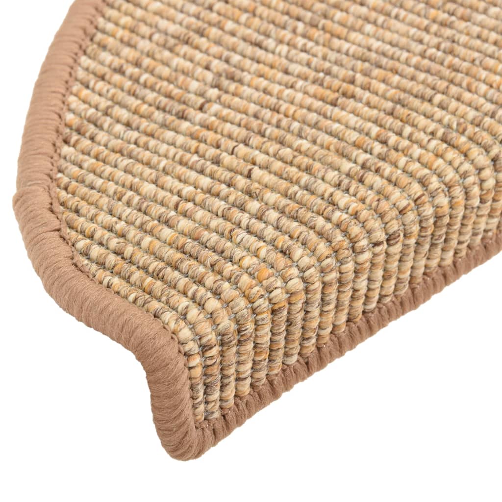 Trapmatten 15 st 65x21x4 cm Lichtbruin Halfrond Groot