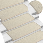 Stair Mats 15 pcs 65x21x4 cm Silver with Rectangular Edge