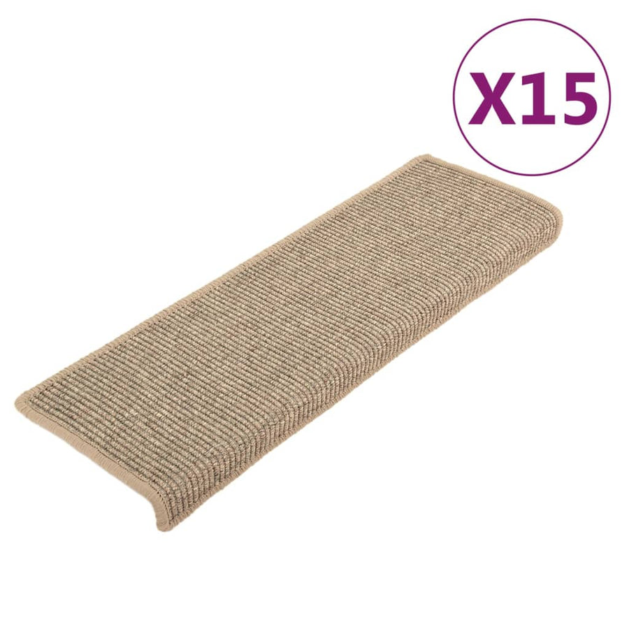 Trapmatten Zelfklevend 15 St 65X21X4 Cm Donkerbeige