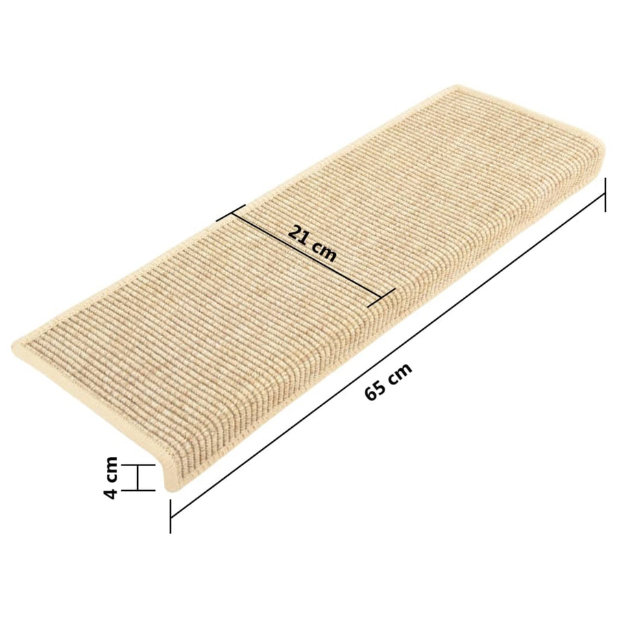 Trapmatten Zelfklevend Sisal-Look 65X21X4 Cm