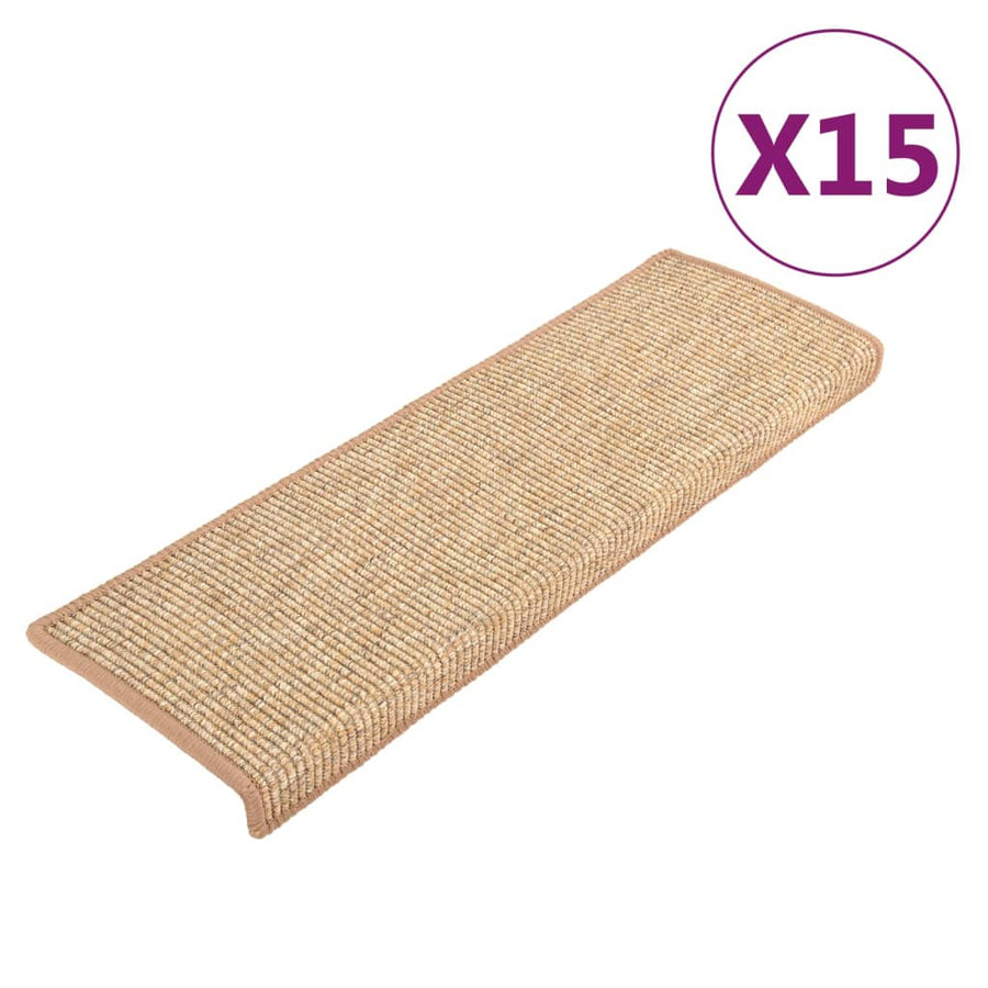 Trapmatten Zelfklevend 15 St 65X21X4 Cm Lichtbruin