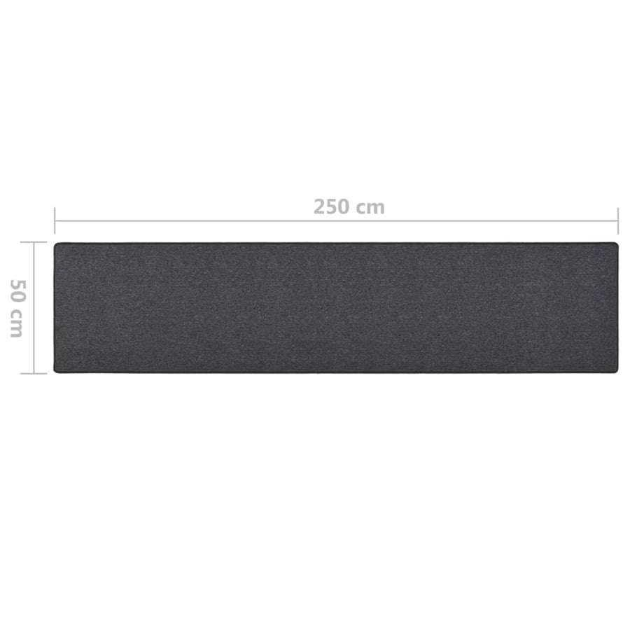 Tapijtloper Kleurig 50 x 250 cm Antraciet