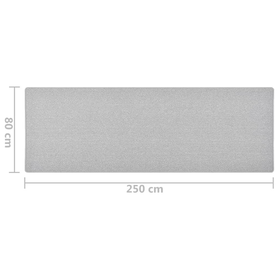 Tapijtloper 80 x 250 cm Lichtgrijs