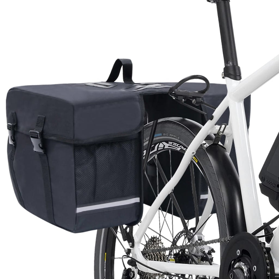 Fietstas Voor Bagagedrager Dubbel Waterdicht 35 L Zwart