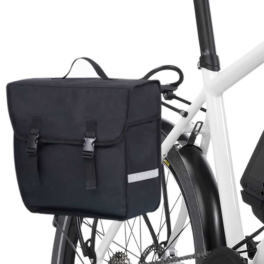 Fietstas Voor Bagagedrager Enkel Waterdicht 21 L Zwart Rechts gemonteerd