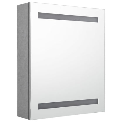 Badkamerkast Met Spiegel En Led 50X4X60 Cm Betongrijs