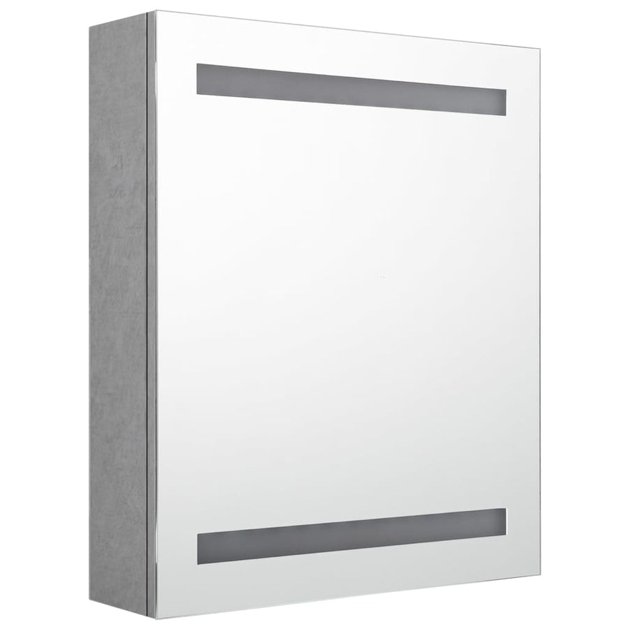 Badkamerkast Met Spiegel En Led 50X4X60 Cm Betongrijs