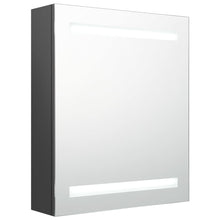Badkamerkast Met Spiegel En Led 50X4X60 Cm Grijs