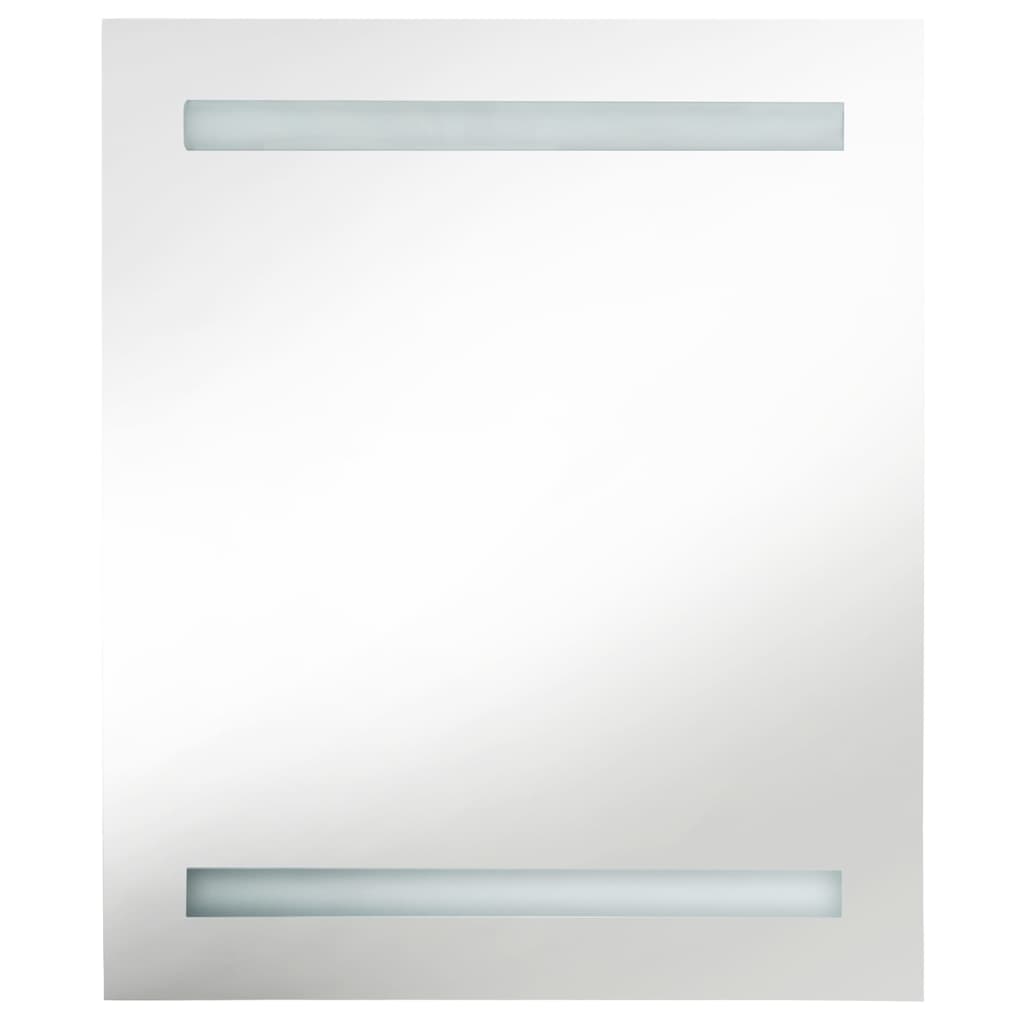 Badkamerkast Met Spiegel En Led 50X14X60 Cm Kleurig Eiken