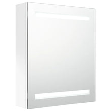 Badkamerkast Met Spiegel En Led 50X4X60 Cm Glanzend wit