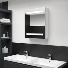 Badkamerkast Met Spiegel En Led 50X4X60 Cm Glanzend wit