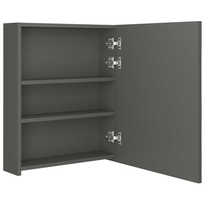 Badkamerkast Met Spiegel En Led 50X4X60 Cm Kleurig Antraciet