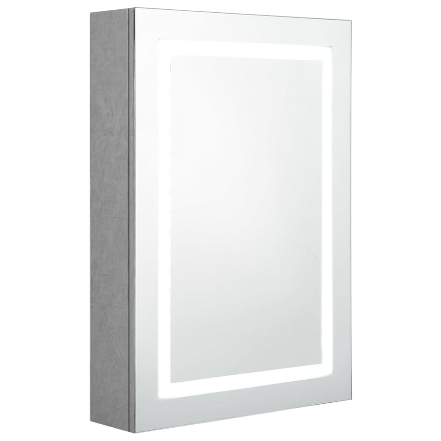 Badkamerkast Met Spiegel En Led 50X3X70 Cm Betongrijs