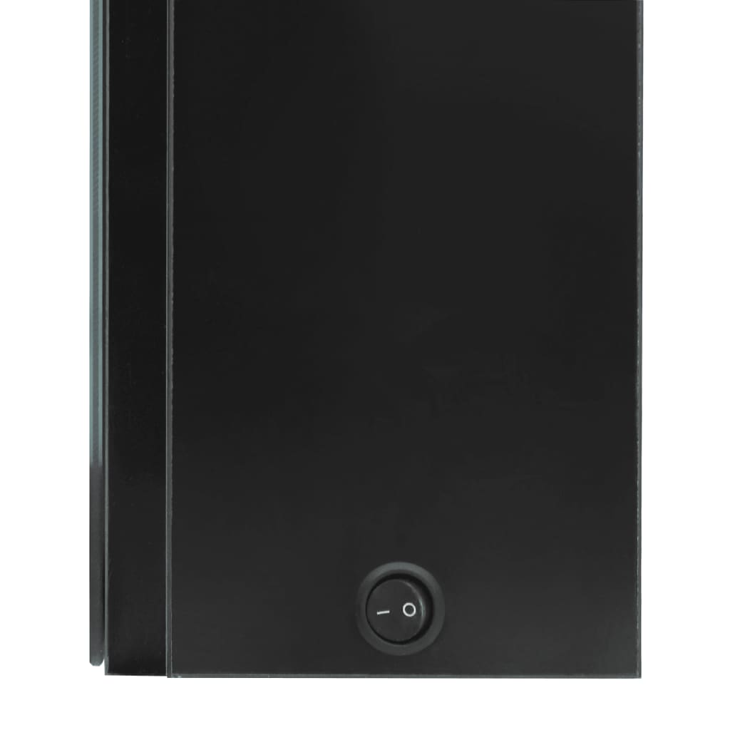 Badkamerkast Met Spiegel Led 50X3X70 Cm Glanzend zwart