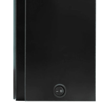 Badkamerkast Met Spiegel Led 50X3X70 Cm Glanzend zwart