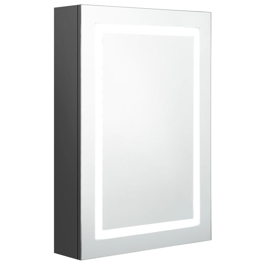Badkamerkast Met Spiegel En Led 50X3X70 Cm Grijs