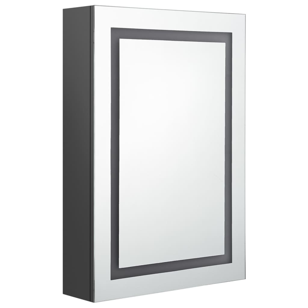 Badkamerkast Met Spiegel En Led 50X3X70 Cm Grijs