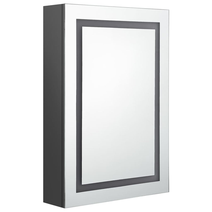 Badkamerkast Met Spiegel En Led 50X3X70 Cm Grijs