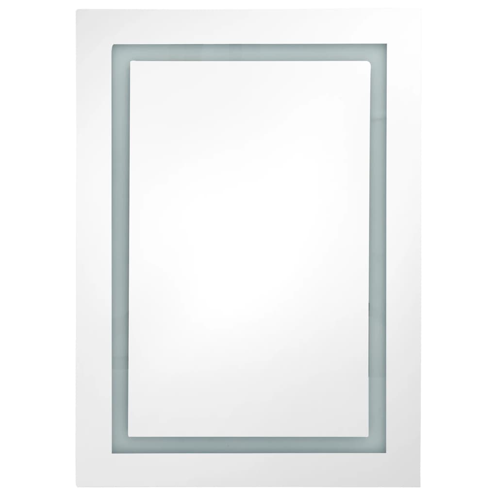 Badkamerkast Met Spiegel En Led 50X3X70 Cm Grijs