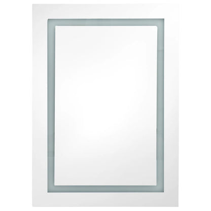 Badkamerkast Met Spiegel En Led 50X3X70 Cm Grijs