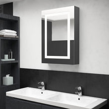 Badkamerkast Met Spiegel En Led 50X3X70 Cm Grijs