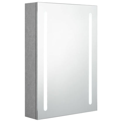 Badkamerkast Met Spiegel En Led 50 x 13 x 70 cm Betongrijs