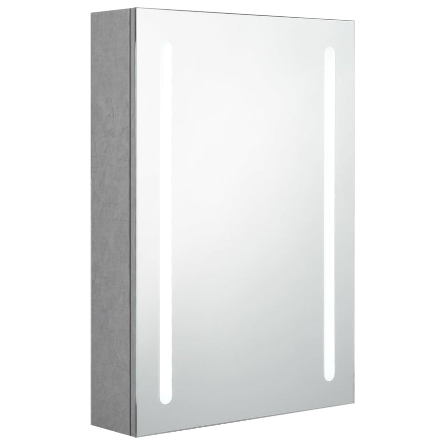 Badkamerkast Met Spiegel En Led 50 x 13 x 70 cm Betongrijs