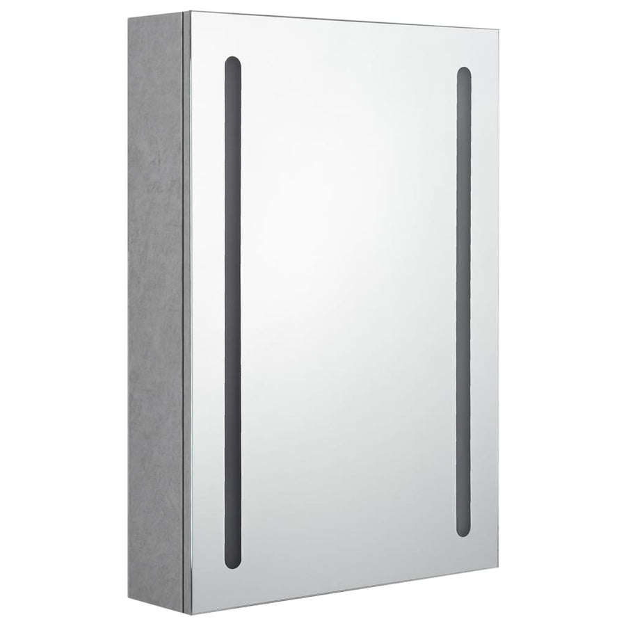 Badkamerkast Met Spiegel En Led 50 x 13 x 70 cm Betongrijs
