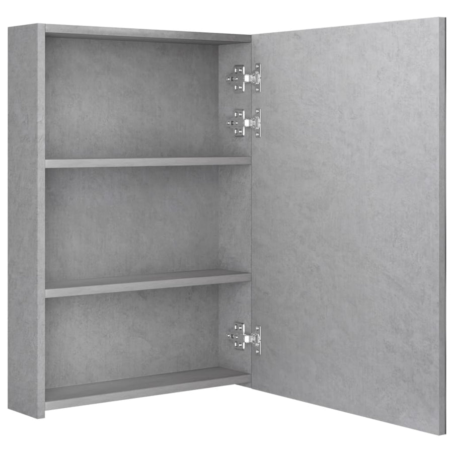 Badkamerkast Met Spiegel En Led 50 x 13 x 70 cm Betongrijs