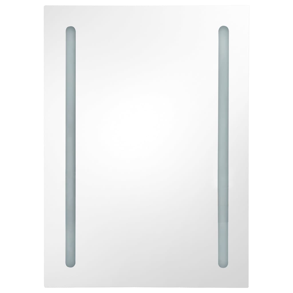 Badkamerkast Met Spiegel En Led Kleurig 50 x 13 x 70 cm Eiken