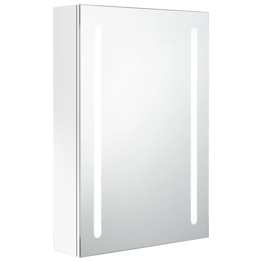 Badkamerkast Met Spiegel En Led 50 x 13 x 70 cm Glanzend wit