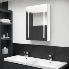 Badkamerkast Met Spiegel En Led 50 x 13 x 70 cm Glanzend wit