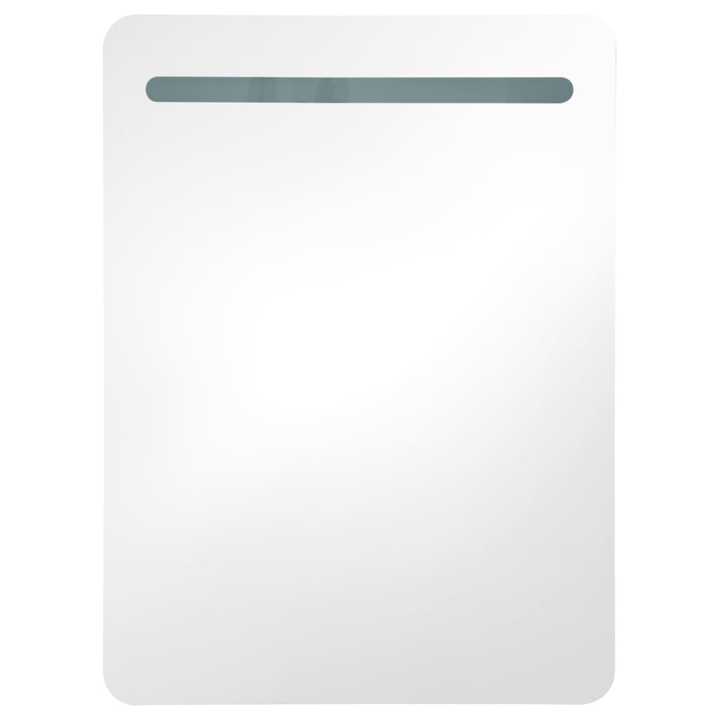Badkamerkast Met Spiegel En Led 60Xx80 Cm Betongrijs