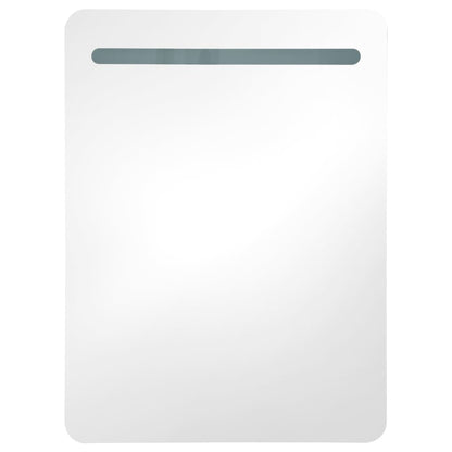 Badkamerkast Met Spiegel En Led 60Xx80 Cm Betongrijs