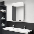 Bathroom cabinet with mirror and LED 60x11x80 cm concrete grey