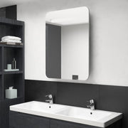 Bathroom cabinet with mirror and LED 60x11x80 cm concrete grey