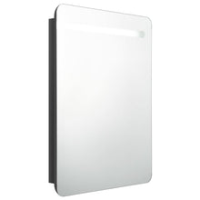 Badkamerkast Met Spiegel En Led 60Xx80 Cm Glanzend zwart