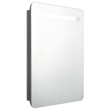 Badkamerkast Met Spiegel En Led 60Xx80 Cm Glanzend grijs