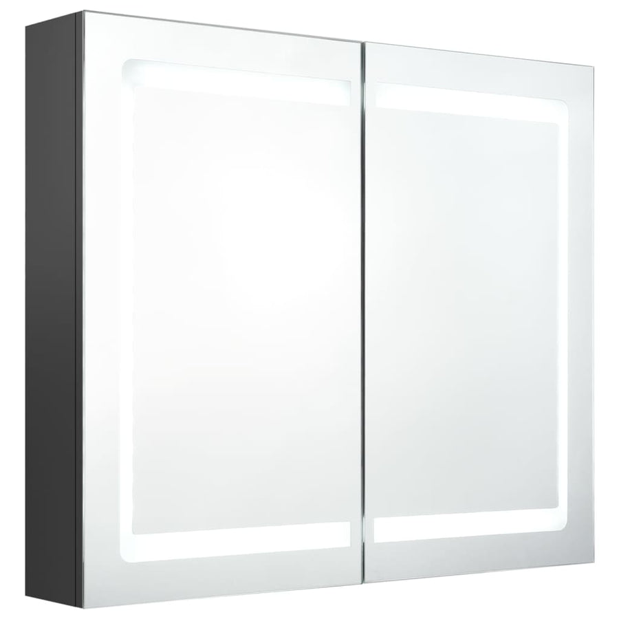 Badkamerkast Met Spiegel En Led 80X2X68 Cm Grijs